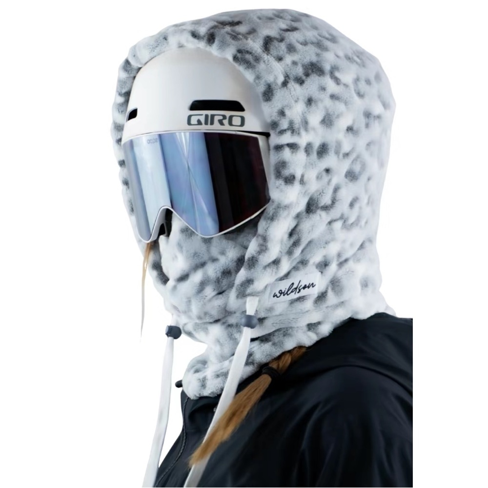 Snow Leopard Plush Fleece Hood